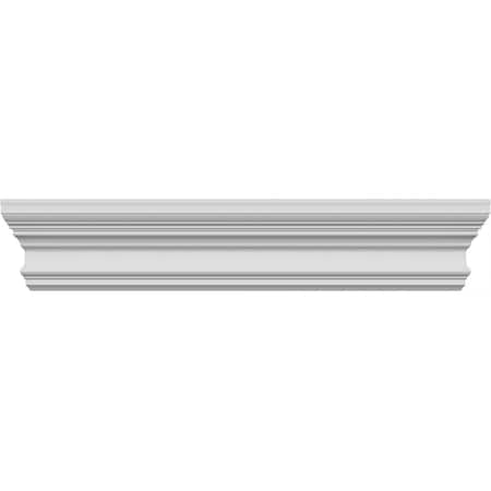 Ekena Millwork 132" Bottom Width x 135 1/4" Top Width x 5 1/2"H x 1/2"P Seville Crosshead CRH05X132SE